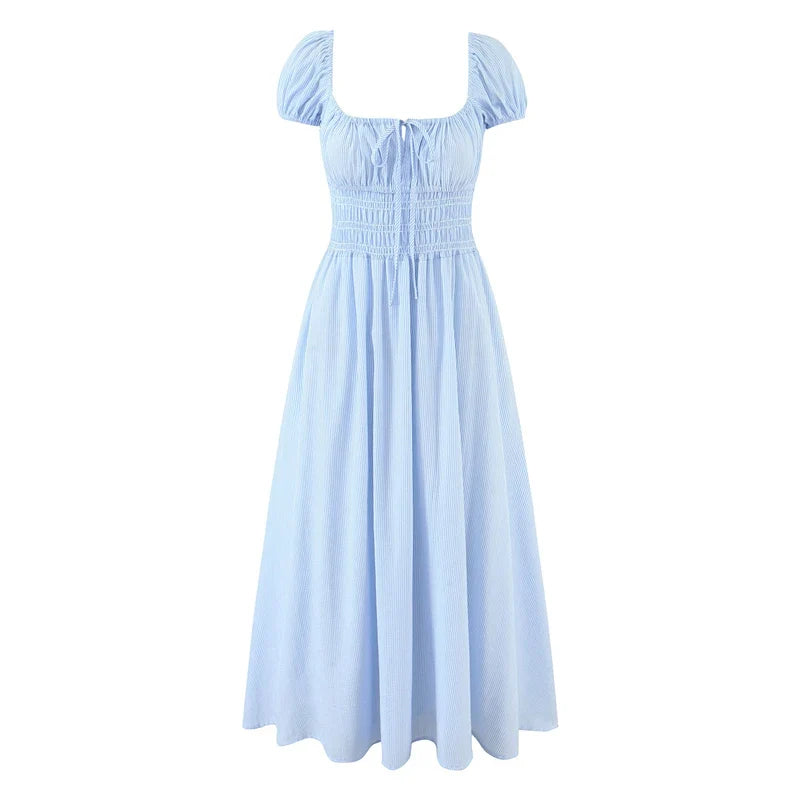 Blue Pink Striped Dresses