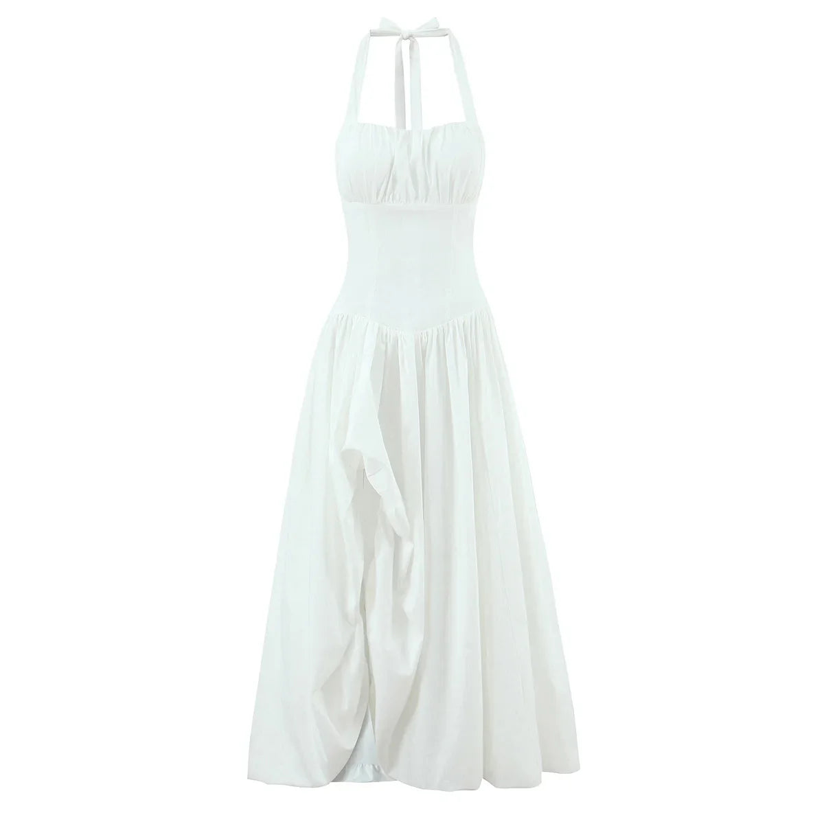High Quality Elegant Pink White Halter Princess Dresses