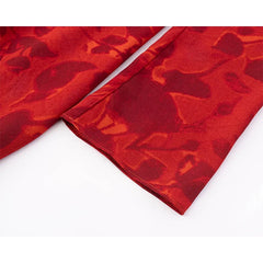 Vintage Red Floral Print Dresses