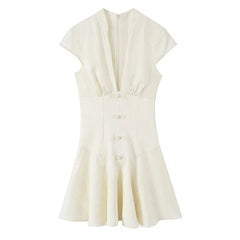 Cheongsam Style Jacquard Mini Dresses