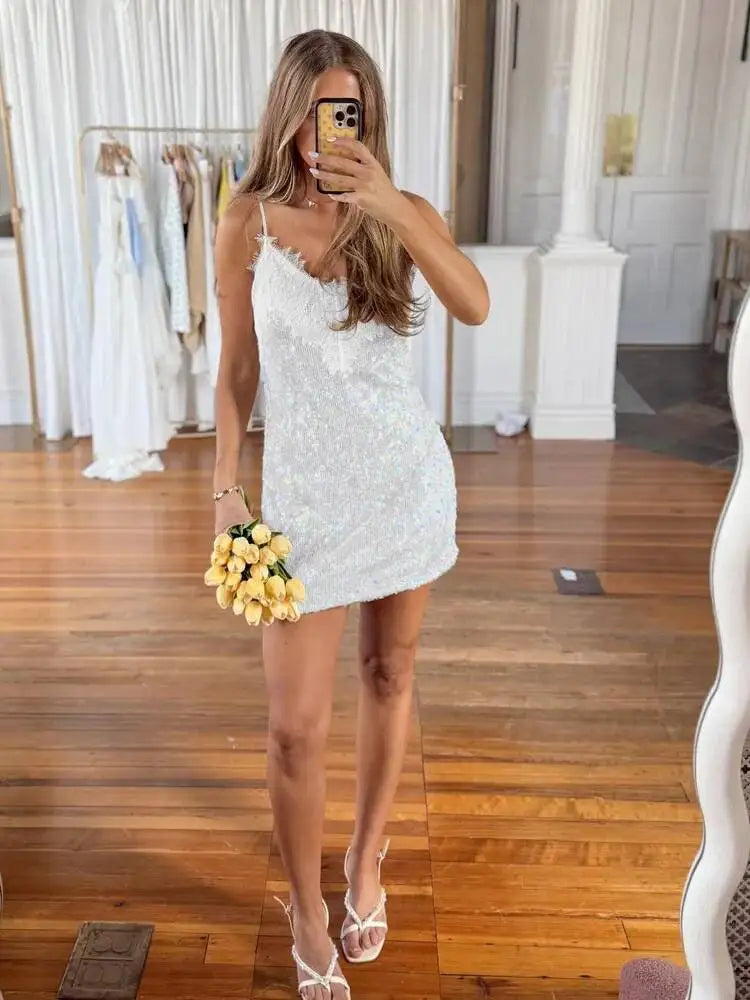 Retro V-neck Sleeveless Lace Patchwork Dresses