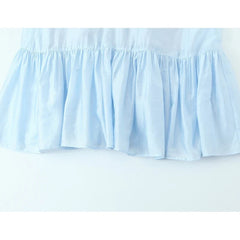 Elegant Light Blue Sleeveless Halter Dresses