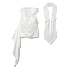 Bandage Back Sexy Elegant Strapless Corset Dresses