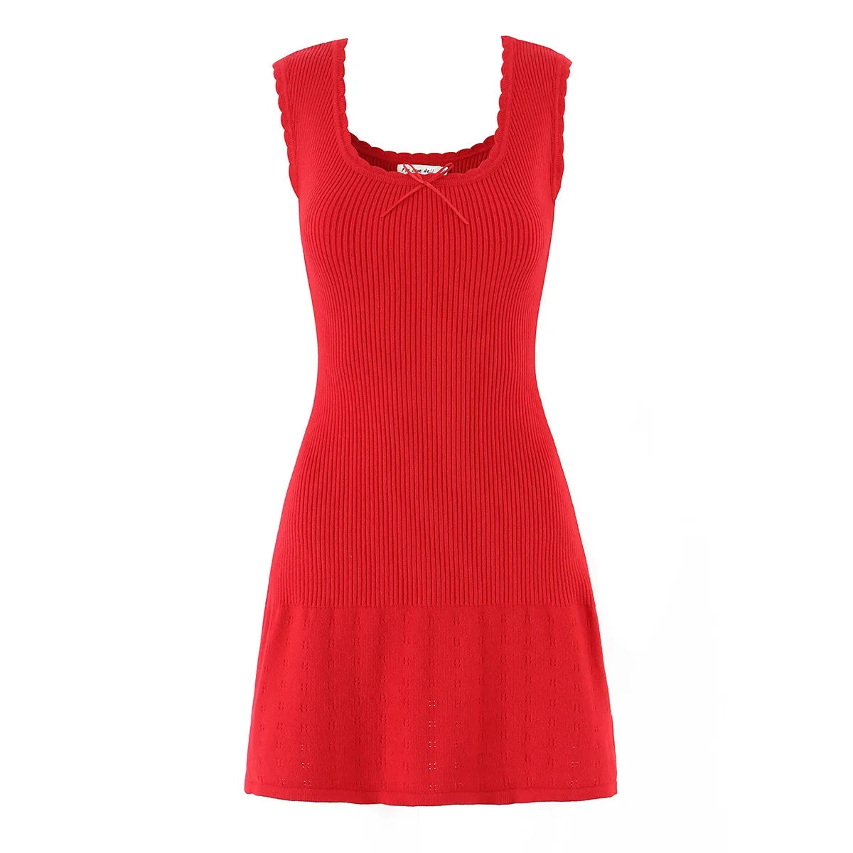 French Summer High Elasticity Knitted Dresses