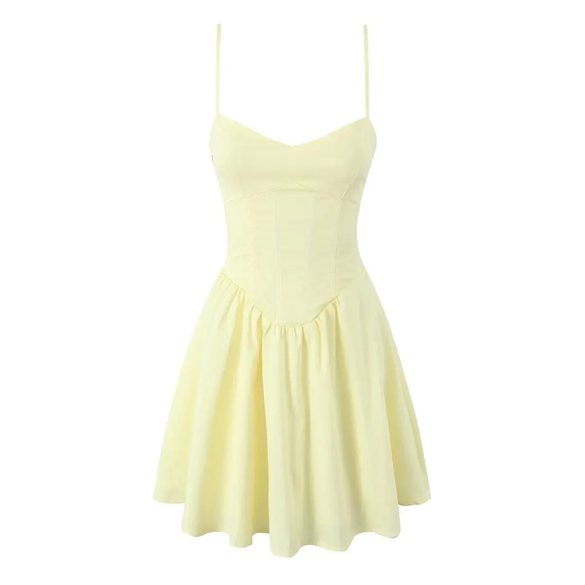Sexy Elegant Fishbone Waist Shaping Sling Mini Dresses