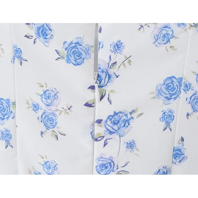 European And American Sexy Fashionable Sweet Floral Slim Sling Dresses