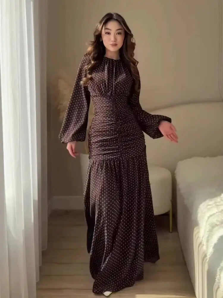 Retro Polka Dot Office Lady Dresses