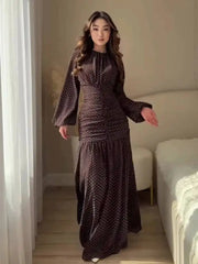 Retro Polka Dot Office Lady Dresses