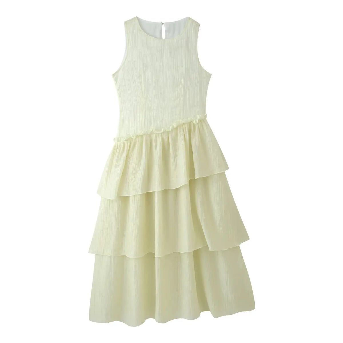 Summer Sleeveless Tiered Midi Dresses