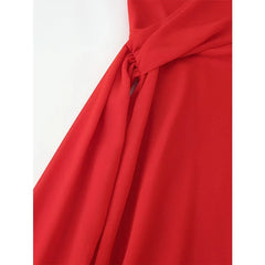 Sexy Backless Red Halter Neck Maxi Dresses