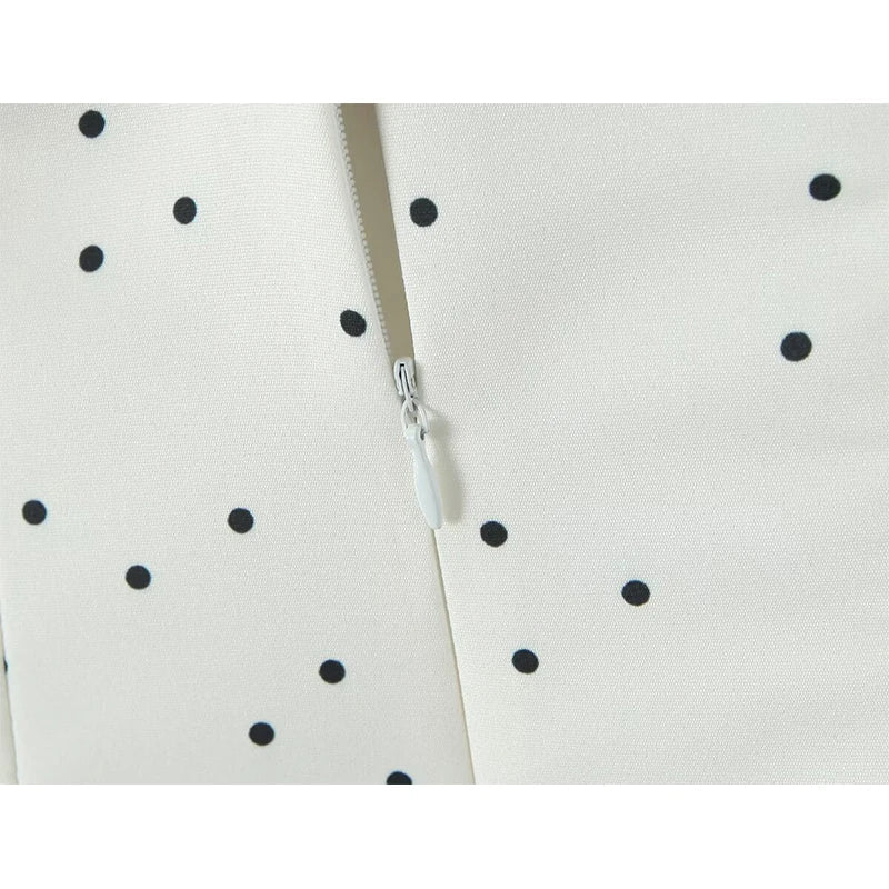 French Style Sexy Spicy Girls Halter Mini Dresses Polka Dot Deep V Backless A-line Summer Dresses
