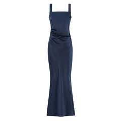 Sexy Spaghetti Straps Slim Fit Long Dresses For Lace Up Back Elegant Evening Party Dresses