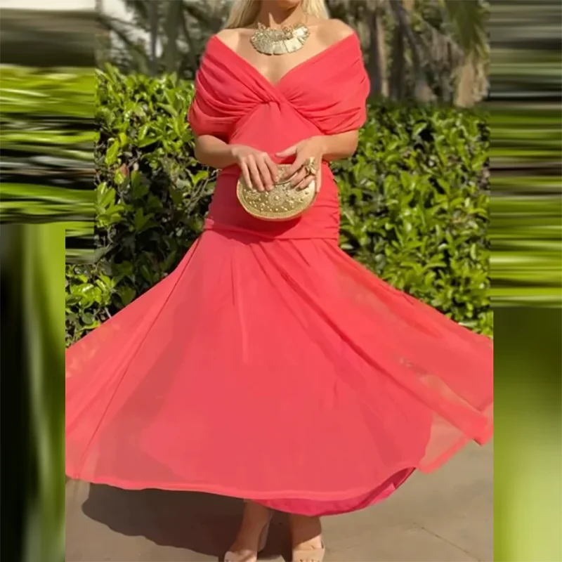 Spring Summer Short Sleeved Party Dresses