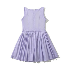 Summer Elegant Party Dresses Arrival Solid Hem Pleated A-line Birthday Dresses