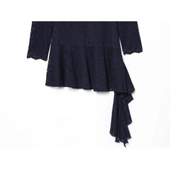 Navy Blue Lace Mini Dresses