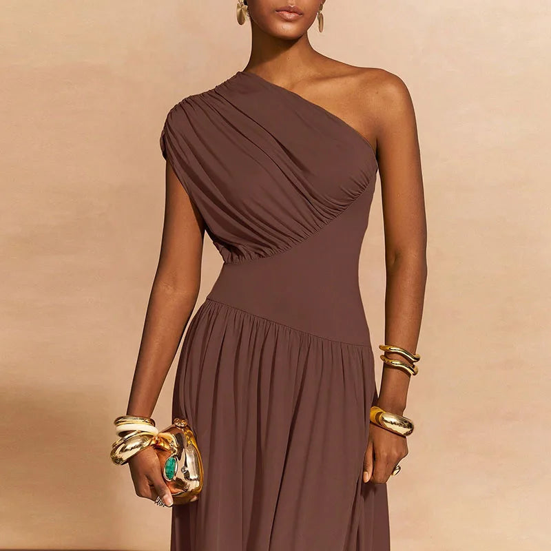 Simple Streetwear Swing Long Dresses