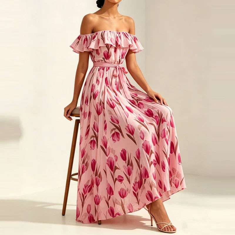 Summer Vacation Floral Print Dresses