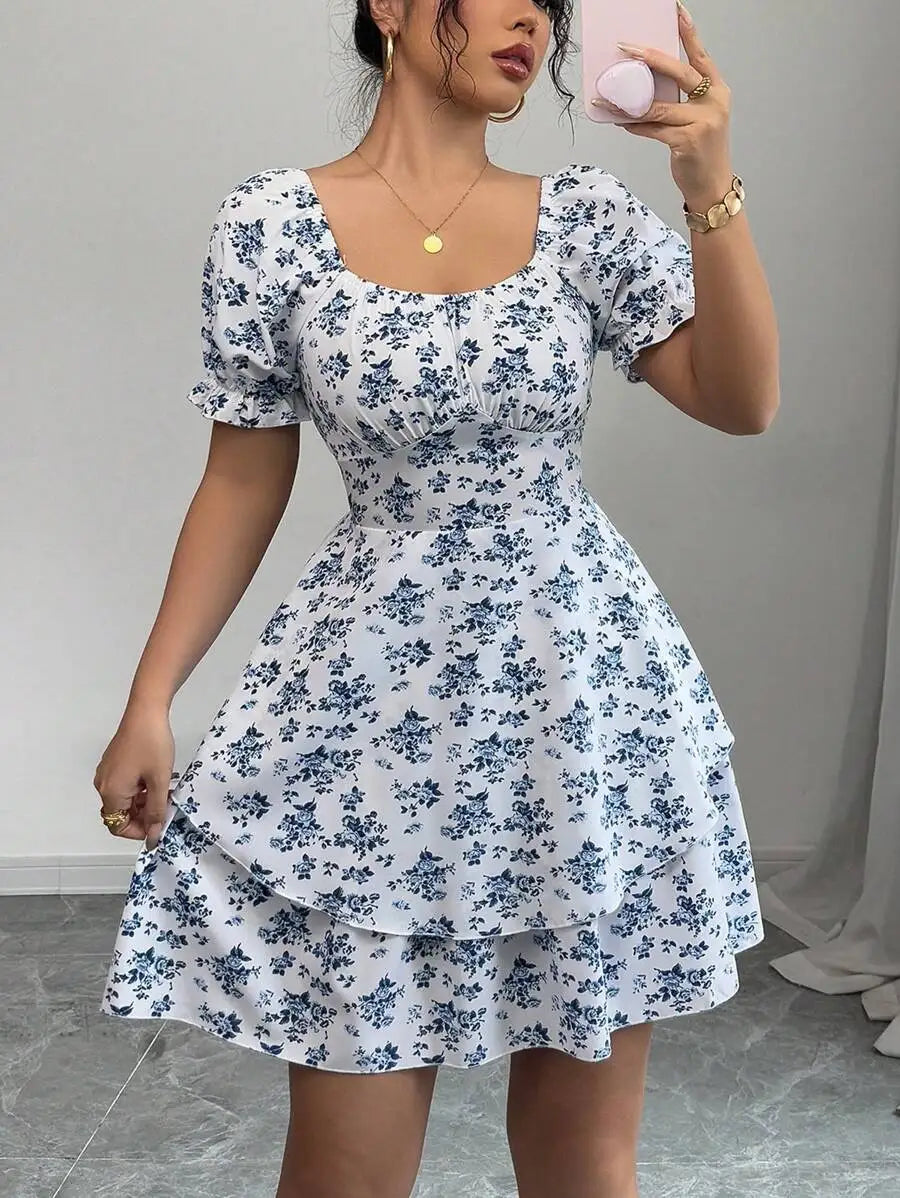 Casual Ditsy Floral Mini Dresses