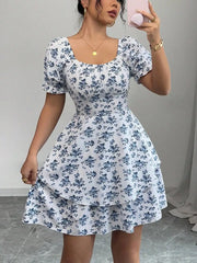 Casual Ditsy Floral Mini Dresses
