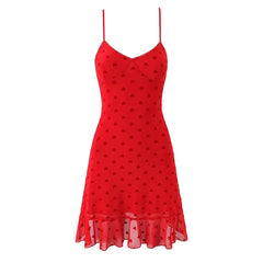 Retro Low Neck Mini Camisole Dresses