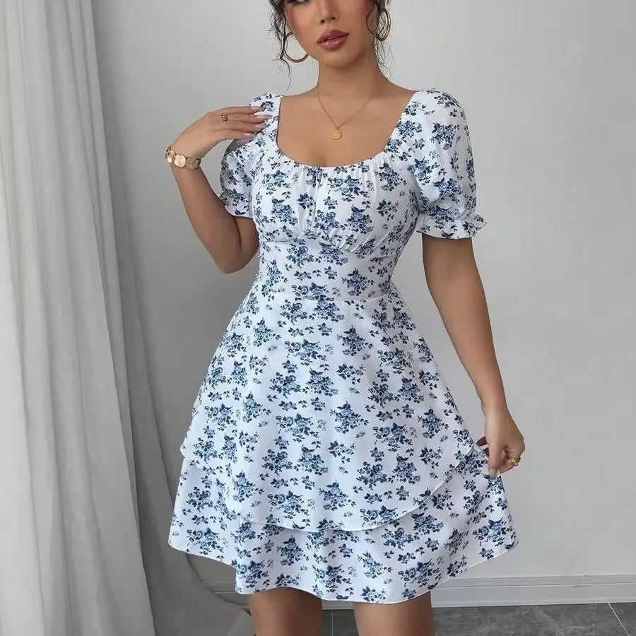 Casual Ditsy Floral Mini Dresses