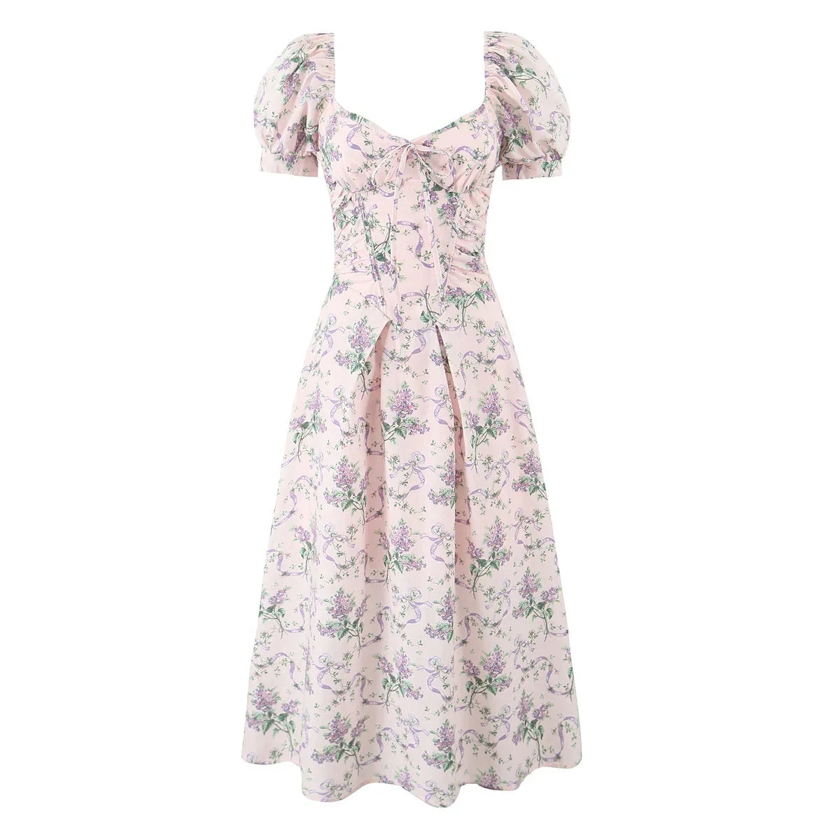 Romantic Print Midi Dresses