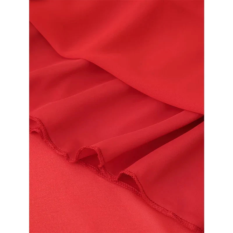 Sexy Backless Red Halter Neck Maxi Dresses