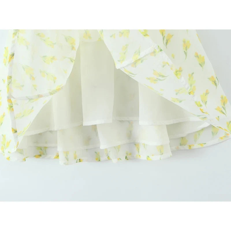 Sweet Print Halter Holiday Summer Dresses Pretty Girl Sexy Backless A-line Short Dresses