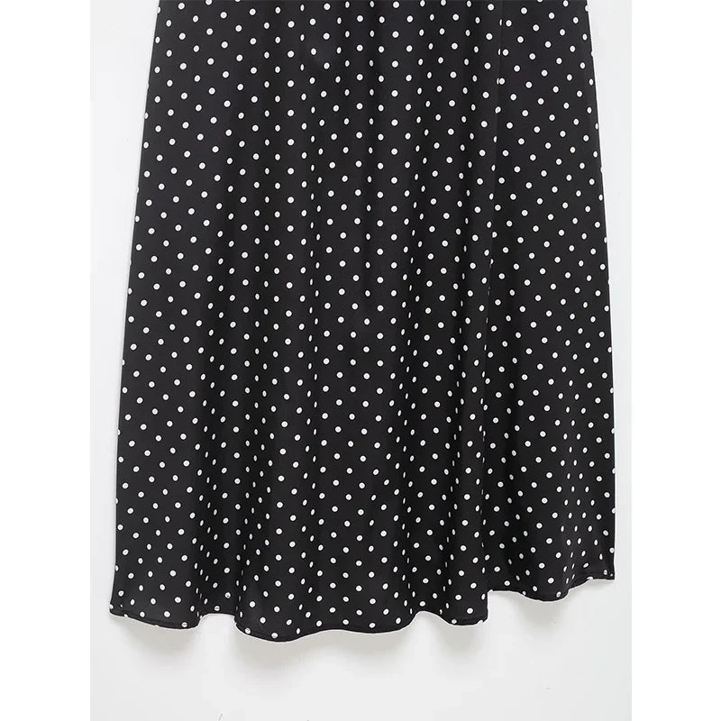 Sexy Backless With Scarf Polka Dot Camisole Dresses
