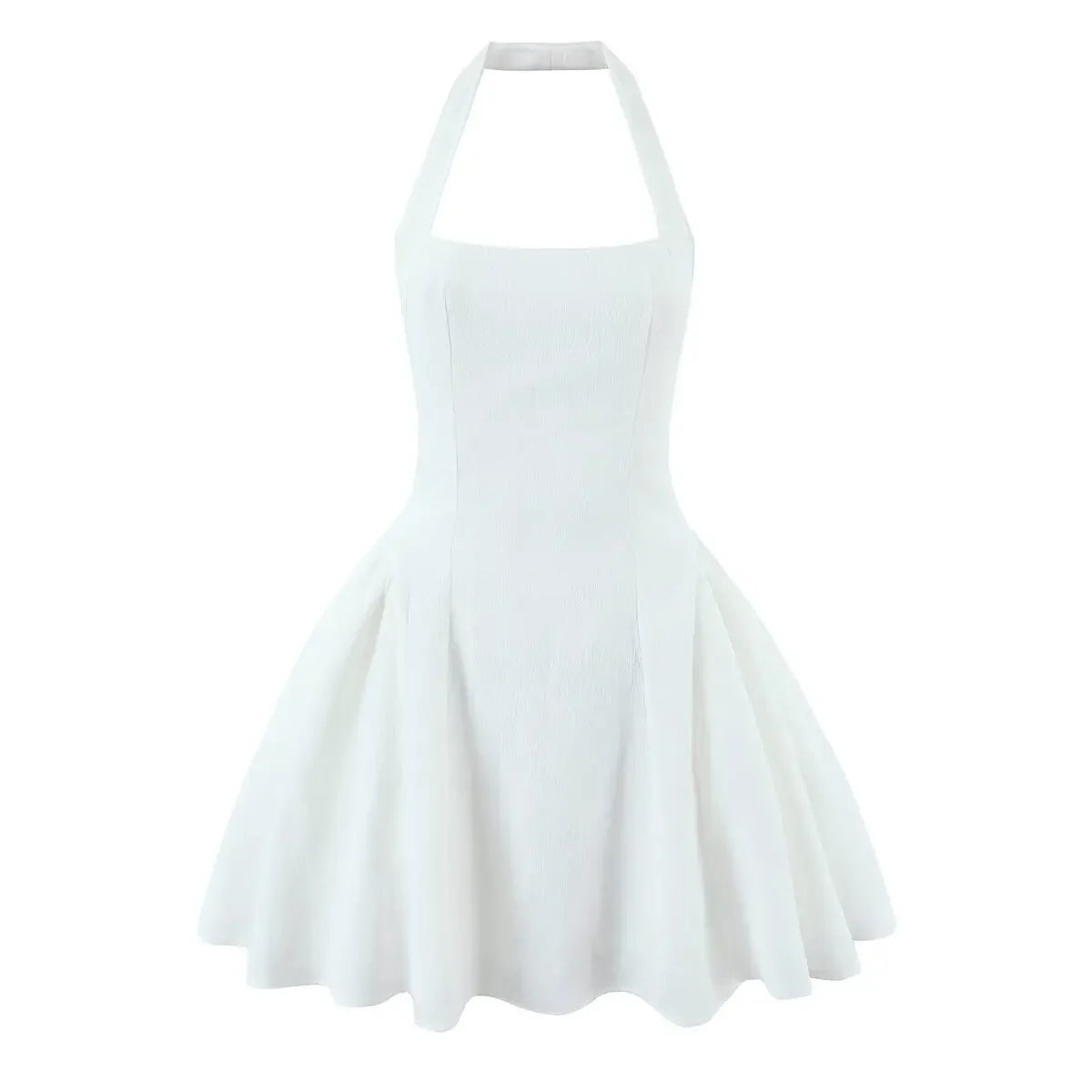French Style White Mini Dresses