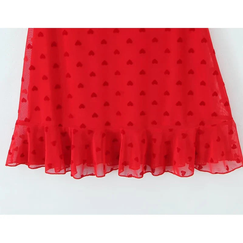 Retro Low Neck Mini Camisole Dresses