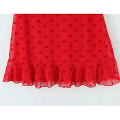 Retro Low Neck Mini Camisole Dresses