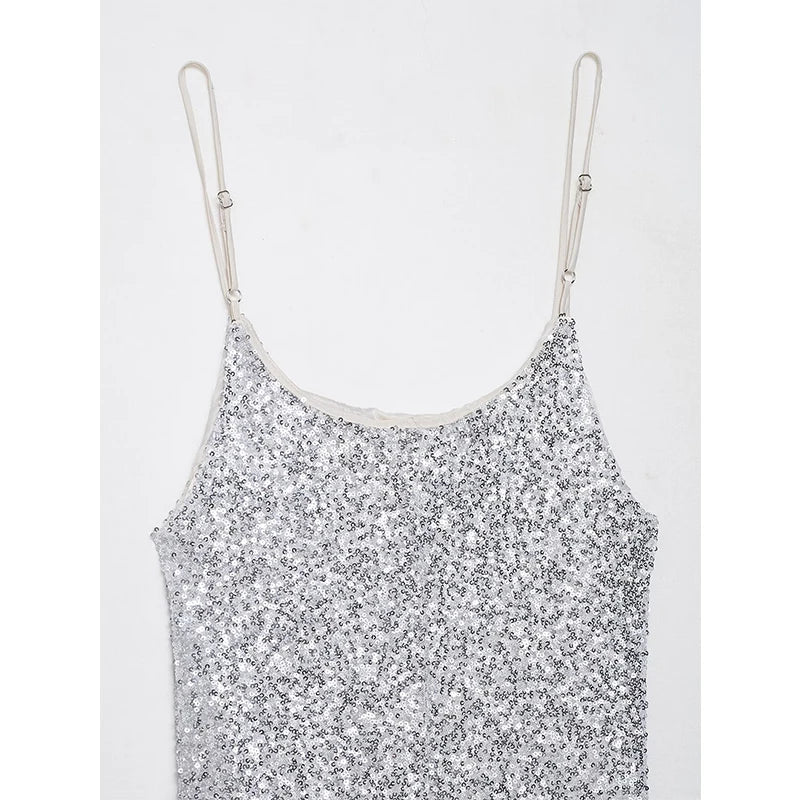 European And American Style Fashionable And Sexy Sequin Sling Dresses