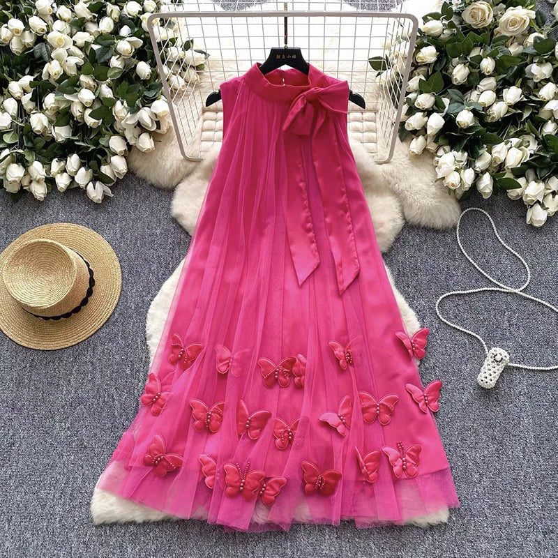 Summer Butterfly Decoration Vestidos Dresses