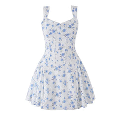 European And American Sexy Fashionable Sweet Floral Slim Sling Dresses