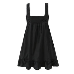 Black White Cotton Sleeveless Dresses