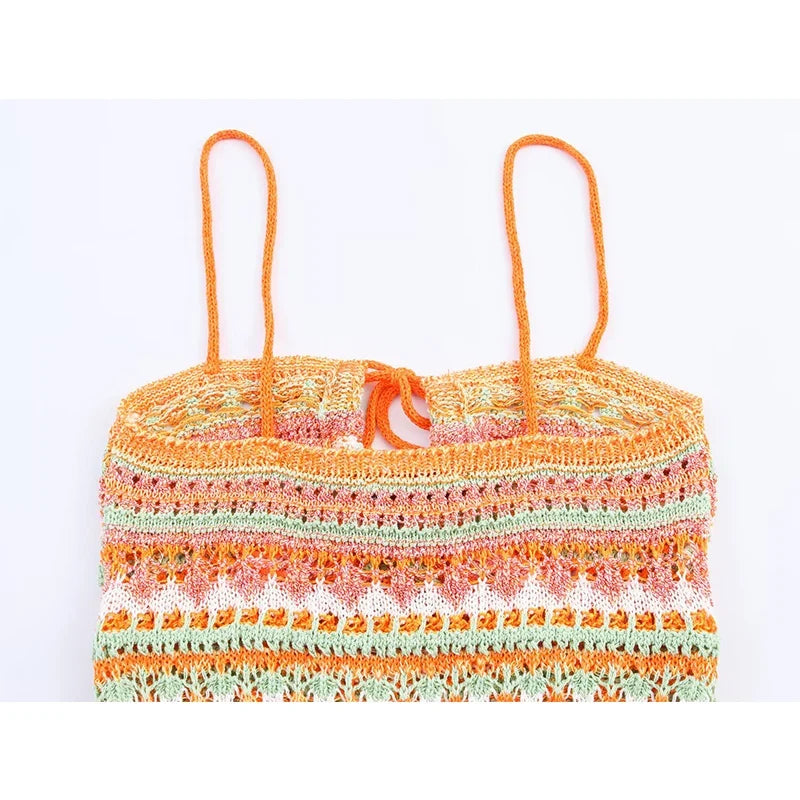 Sexy Spaghetti Straps Knitted Mini Dresses