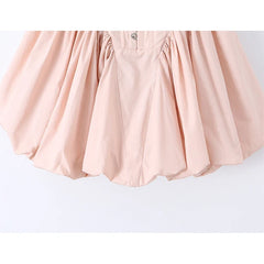 Pink Corset Style Bubble Mini Dresses