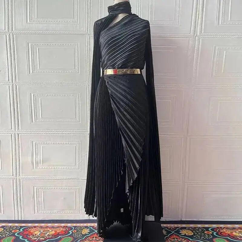 Autumn Y2k Long Shawl Split Elegant Dresses