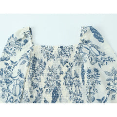 French Style Retro Floral Print Spring Dresses