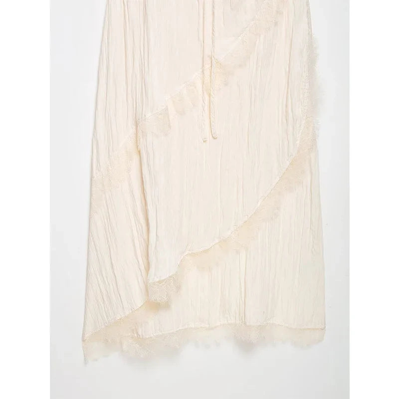 Romantic Crinkled Wrap Slip Dresses