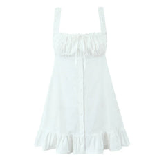 Black White Cotton Sleeveless Dresses