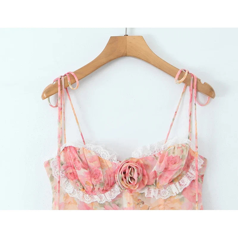Sexy Sling Floral Print Boho Beach Dresses