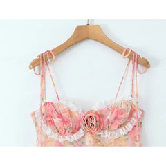 Sexy Sling Floral Print Boho Beach Dresses