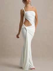 Temperament One Shoulder Backless Strapless Dresses