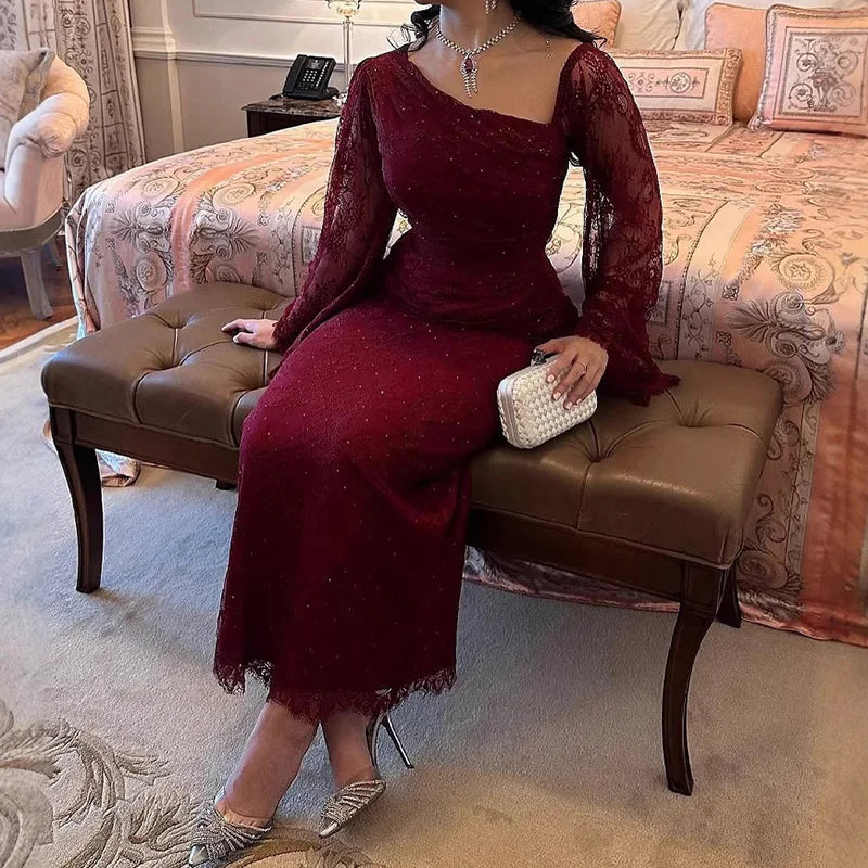 Elegant Temperament Long Sleeved Dresses
