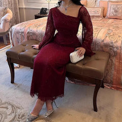 Elegant Temperament Long Sleeved Dresses