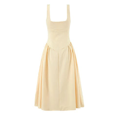 Yellow Sexy Elegant Tank Dresses
