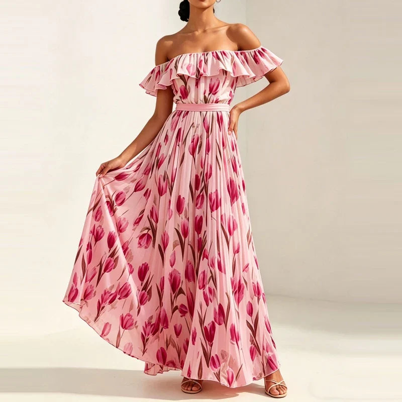 Summer Vacation Floral Print Dresses