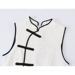 Summer Chinese Qipao Style Mini Dresses